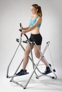 lady working out on the gazelle edge