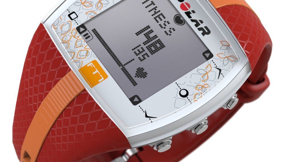 the Polar FT7 Heart Rate Monitor - red/orange color