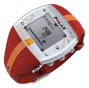 the Polar FT7 Heart Rate Monitor - red/orange color