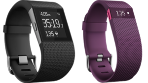 2 fitbit heart rate monitors side by side